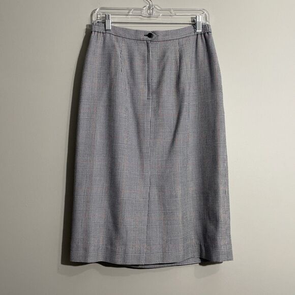 Gilmor Plaid Skirt Sz 12 Preppy Academia Style Pockets Split Lined - Picture 2 of 12